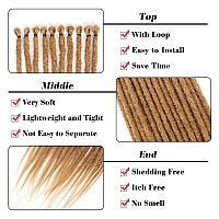 Leeven Synthetic Dreadlock Extensions 24 Inch 20 Strands Honey Blonde Single Ended Dreads Extensions Handmade Se Hippie Dreads S