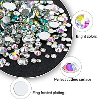 Canvalite 2784Pcs Rhinestones Crystal Ab Rhinestones For Nail With 5Pcs 3Ml B7000 Jewelry Glue And Pick Up Tweezers And Nail Rhi