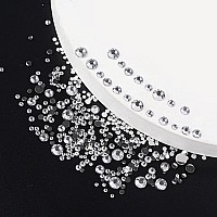 Canvalite 1500Pcs Rhinestones Flat Back Gems Nail Rhinestones Nail Art Gems With Pick Up Tweezers And Rhinestone Picker Dotting