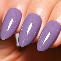 Imtiti Glitter Gel Nail Polish 05 Fl Oz Nude Purple Glitter Gel Polish Soak Off Led U V Gold Shimmer Sparkle Nail Gel Polish D