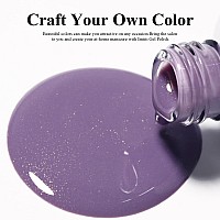 Imtiti Glitter Gel Nail Polish 05 Fl Oz Nude Purple Glitter Gel Polish Soak Off Led U V Gold Shimmer Sparkle Nail Gel Polish D