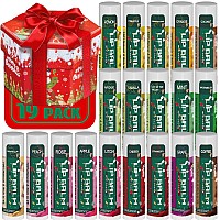 Yopela 19 Pack Christmas Natural Lip Balm Bulk With Vitamin E And Coconut Oil Lip Care Set Moisturizing Soothing And Repairi