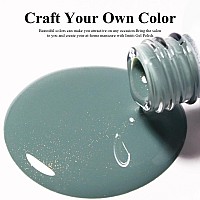 Imtiti Glitter Gel Nail Polish 05 Fl Oz Sage Green Glitter Gel Polish Soak Off Led U V Gold Shimmer Sparkle Nail Gel Polish Di