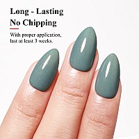 Imtiti Glitter Gel Nail Polish 05 Fl Oz Sage Green Glitter Gel Polish Soak Off Led U V Gold Shimmer Sparkle Nail Gel Polish Di