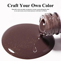 Imtiti Glitter Gel Nail Polish 05 Fl Oz Brown Glitter Gel Polish Soak Off Led U V Gold Shimmer Sparkle Nail Gel Polish Diy Nai