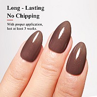 Imtiti Glitter Gel Nail Polish 05 Fl Oz Brown Glitter Gel Polish Soak Off Led U V Gold Shimmer Sparkle Nail Gel Polish Diy Nai