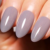 Imtiti Glitter Gel Nail Polish 05 Fl Oz Grey Brown Glitter Gel Polish Soak Off Led U V Gold Shimmer Sparkle Nail Gel Polish Di