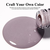 Imtiti Glitter Gel Nail Polish 05 Fl Oz Grey Brown Glitter Gel Polish Soak Off Led U V Gold Shimmer Sparkle Nail Gel Polish Di