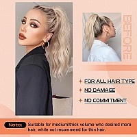 Lommel Ponytail Extensions Claw Clip Ponytail Extensions For Women 16 Inch Long Wavy Ponytail Extensions Fluffy Synthetic Ponyta