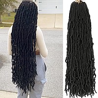 Faux Locs Crochet Hair Soft Locs 36 Inch 7 Packs Long Crochet Locs Natural Synthetic Pre Looped Locs Extension For Butterfly Loc