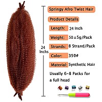 24Inch Marley Twist Braiding Hair Preseparated Springy Afro Twist Hair Kinky Twist Crochet Hair Braids For Distressed Soft Loc