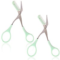 Eyebrow Scissors With Comb Professional Precision Eyebrow Trimmer Scissors Eyebrow Trimming Scissors With Comb And Nonslip Fin