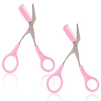 Eyebrow Scissors With Comb Professional Precision Eyebrow Trimmer Scissors Eyebrow Trimming Scissors With Comb And Nonslip Fin