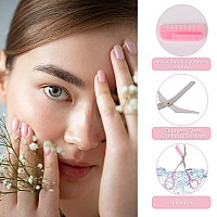 Eyebrow Scissors With Comb Professional Precision Eyebrow Trimmer Scissors Eyebrow Trimming Scissors With Comb And Nonslip Fin