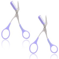 Eyebrow Scissors With Comb Professional Precision Eyebrow Trimmer Scissors Eyebrow Trimming Scissors With Comb And Nonslip Fin