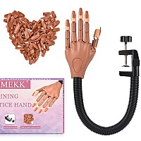 Mekk Nail Practice Hand Flexible Practice Hand For Acrylic Nails Manicure Practice Nail Hand For Beginners Nail Tech Must Haves