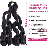 Unionbeauty 30 Inch French Curl Braiding Hair Blonde French Curly Braiding Hair Pre Stretched Body Wavy Braiding Hair For Goddes