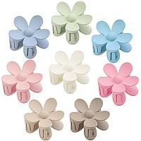 Flower Hair Claw Clips 8 Pieces Nonslip Large Cute Hair Clips For Strong Hold On Thick And Big Hair For Women Available In 8