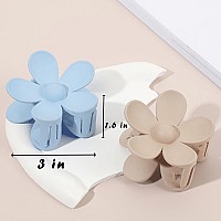 Flower Hair Claw Clips 8 Pieces Nonslip Large Cute Hair Clips For Strong Hold On Thick And Big Hair For Women Available In 8