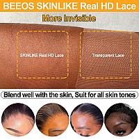 Beeos 13X6 Full Frontal Skinlike Real Hd Lace Wig Ultrafitted Design Preplucked Hairline Bleached Knots 180 Density Body Wav