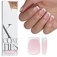 Btartboxnails Xcoattips French Tip Nails Short Press On Nails 160 Pcs Pink Square Soft Gel Nail Tips Preapplied Tip Primer