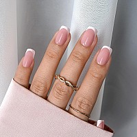 Btartboxnails Xcoattips French Tip Nails Short Press On Nails 160 Pcs Pink Square Soft Gel Nail Tips Preapplied Tip Primer