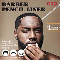 Red By Kiss Barber Pencil With Builtin Sharpener Hairline Razor Trace And Beard Shaping Pencils For Men Dark Brown