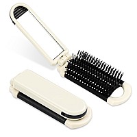 Foldable Travel Hair Brush With Mirror Collapsable Pocket Size Brush Mini Hair Brush Massage Comb Compact Hair Brush Hair Stylin