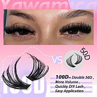 Lash Clusters Kit Fluffy Eyelash Extension Kit Thick Volume Individual Lashes 100D 1018Mm 300Pcs Eyelash Clusters With Bond And