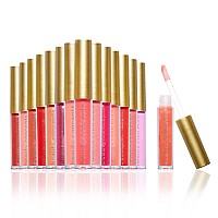 Beauty Concept 15Piece Lip Gloss Set Radiant Lips With Glossy Heavy Embossing Shiny Gold Foil Stamping 07 Fl Oz Each In G