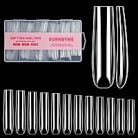 Xxxl Nail Tipsbornbyme Long Square Nail Tip Clear Nail Tips For Acrylic Nail Extension Press On Nails