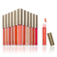 Beauty Concept 12Piece Lip Gloss Set Radiant Lips With Glossy Heavy Embossing Shiny Gold Foil Stamping 07 Fl Oz Each In R