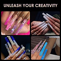 Xxxxl Extra Long Nail Tips Bornbyme 100Pcs Clear Curve Nail Tips Acrylic Full Straight Nail Tip