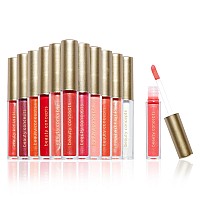 Beauty Concept 12Piece Lip Gloss Set Radiant Lips With Glossy Heavy Embossing Shiny Gold Foil Stamping 07 Fl Oz Each In S