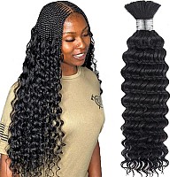 Amella Bulk Human Hair For Braiding 22Inch Deep Wave Human Braiding Hair 1Pack2Bundles Human Hair Braiding Hair 100Unprocess