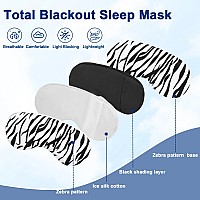 Cavoilu Sleep Mask Wcooling Gel Eye Mask 2Packs Heated Eye Mask For Sleeping Reusable Ice Silk Blackout Eye Cover Sleeping Ma