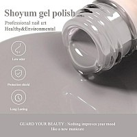 Shoyum 15Ml Gel Nail Polish Light Gray Color Gel Polish Soak Off Uv Led Manicure Art Salon Diy At Home