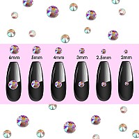 Canvalite 1500Pcs Rhinestones Flat Back Gems Nail Rhinestones Nail Art Gems With Pick Up Tweezers And Rhinestone Picker Dotting