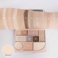 Shimmer Matte Eyeshadow Palettelongwearing Highly Pigmented Natural Beige Gold Glitter Powder Paletmatt Shiny Eye Makeup Palet