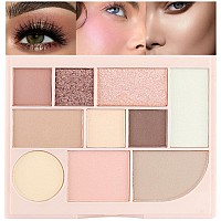 Shimmer Matte Eyeshadow Palettelongwearing Highly Pigmented Natural Beige Gold Glitter Powder Paletmatt Shiny Eye Makeup Palet