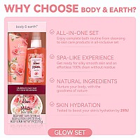 Body Earth Body Mist Gift Set Spa Gifts For Women Perfume Body Lotion And Body Scrub In A Rose Water Box Perfect Birthda