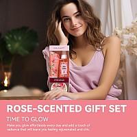 Body Earth Body Mist Gift Set Spa Gifts For Women Perfume Body Lotion And Body Scrub In A Rose Water Box Perfect Birthda