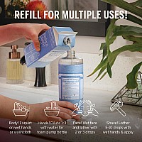 Dr Bronners Purecastile Liquid Soap Bottle Refill Carton Made With Regenerative Organic Certified Oils 82 Less Plastic1