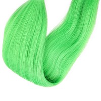 Neon Green Pre Stretched Braiding Hair 2 Packs Pre Feathered Braid Hair Extensions 30 Inches Kanekalon Hair Braids