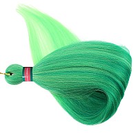 Ombre Green Pre Stretched Braiding Hair 2 Packs Pre Feathered Braid Hair Extensions 30 Inches Kanekalon Hair Braids