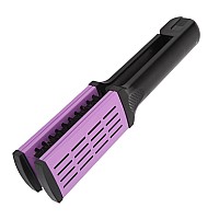 Hair Straightening Double Brush Comb, Double Ended Bristle Hair Brush Clamp Straightener Comb, Double Sided Purple Hair Combs For Hairdressing Tool