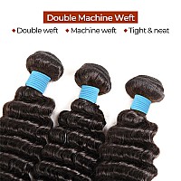 Deep Wave Bundles Human Hair 18 20 22 Inch Human Hair Bundles Deep Wave 100 Unprocessed 12A Wet And Wavy Bundles Double Weft De