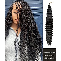 Ocean Wave Crochet Hair For Black Women 18 Inch Curly Braiding Hair For Bohemian Box Braids 2 Curly Crochet Hair 6 Packs Brown