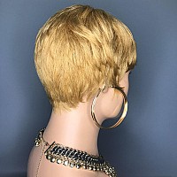 Hotkis Short Pixie Cut Wigs Human Hair Short Human Hair Wigs For Black Women Pixie Wigs Human Hair Boy Cut Short Blonde Wig With