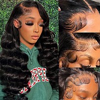 Doiwile Body Wave Lace Front Wigs Human Hair Pre Plucked 13X4 Hd Transparent Lace Front Wigs Human Hair Wigs For Black Women 20